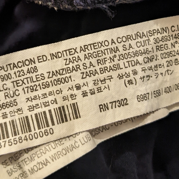 3-6 Months Zara Baby Girl Denim with Plaid Bottom Dress Style Top - Picture 4 of 4